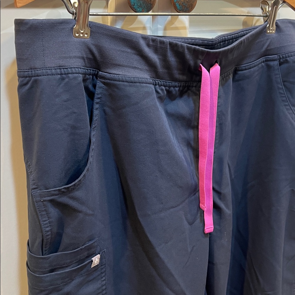 Figs Technical Collection Kade Scrub Pants Women Sz L blue Medical Nurse - Picture 3 of 5